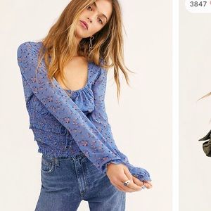Free People Printed Lolita Top